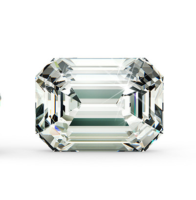 emerald cut diamonds on the rock