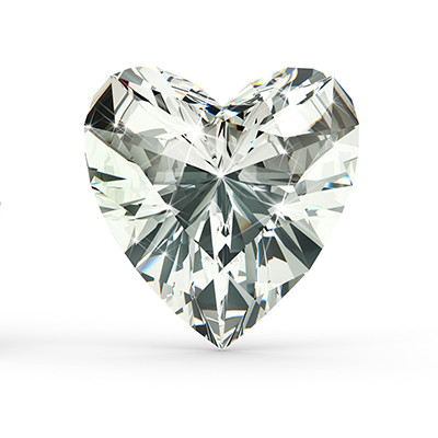 heart shape diamonds on the rock