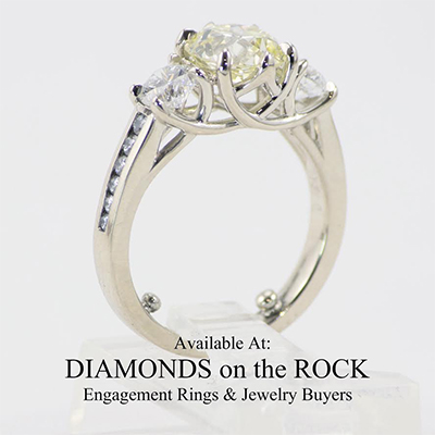 three stone engagement ring