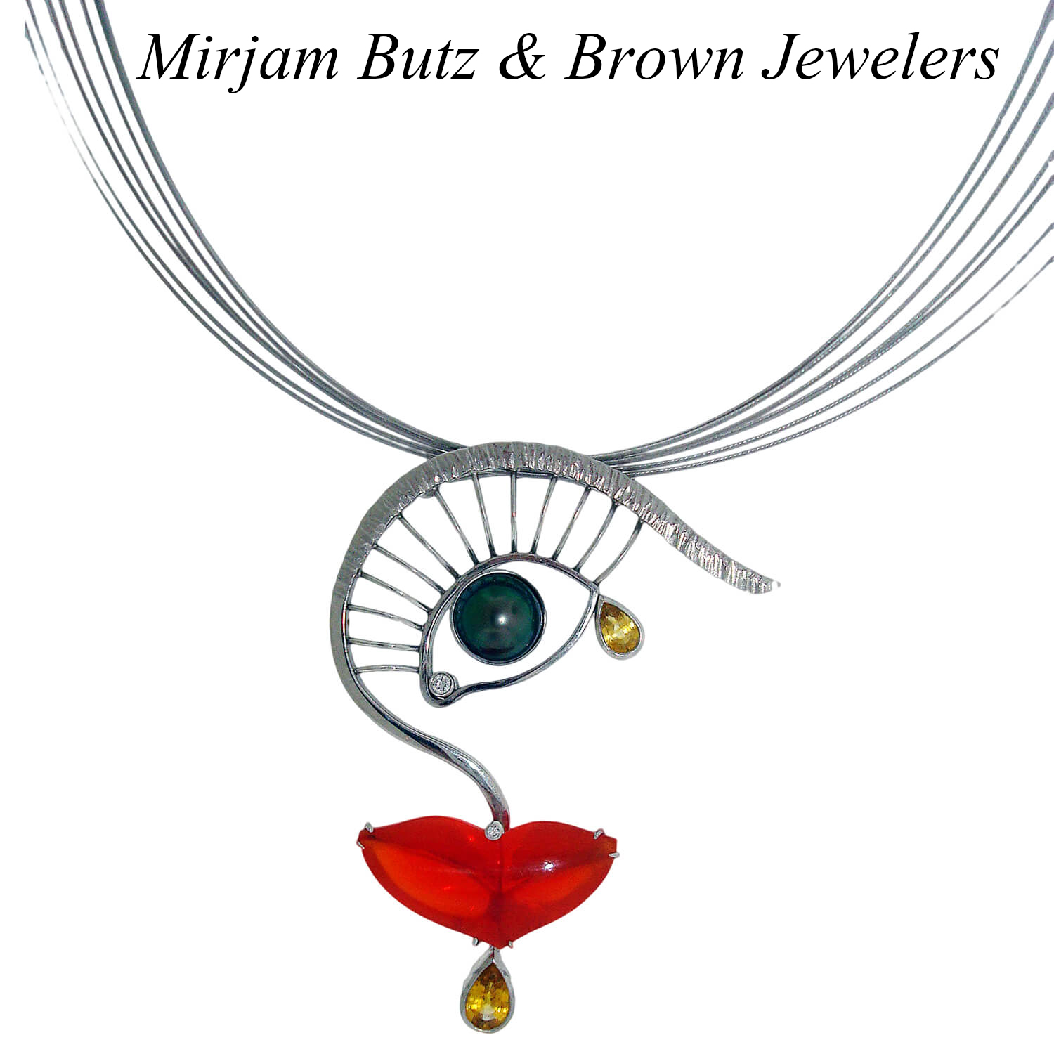 Mirjam butz and brown jewelers mexican fire opal pendant is available at diamonds on the rock
