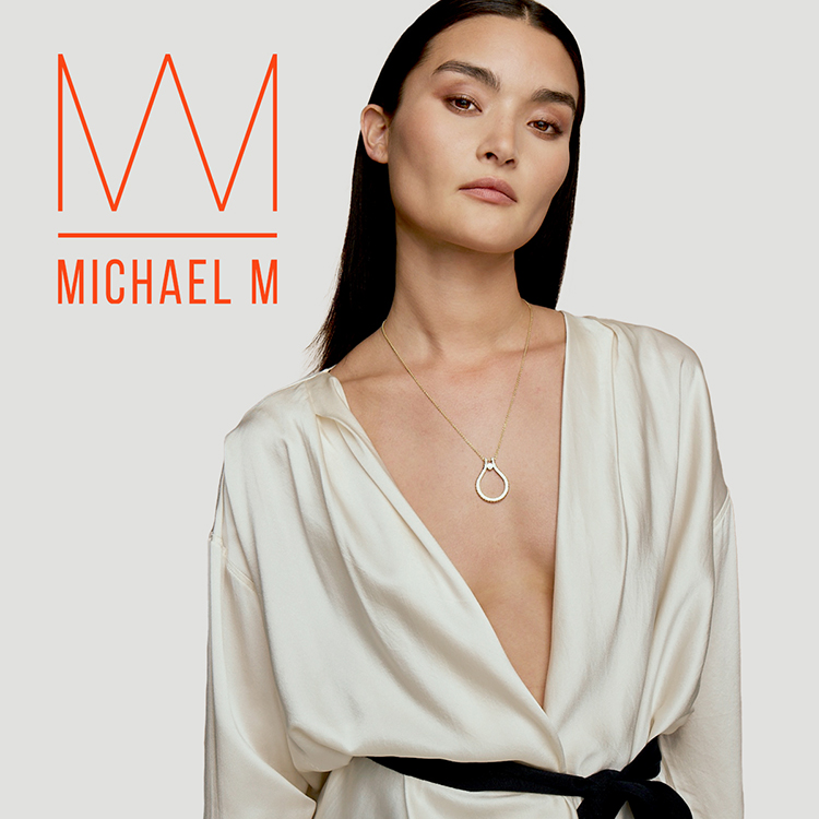 michael m sig diamond pendant